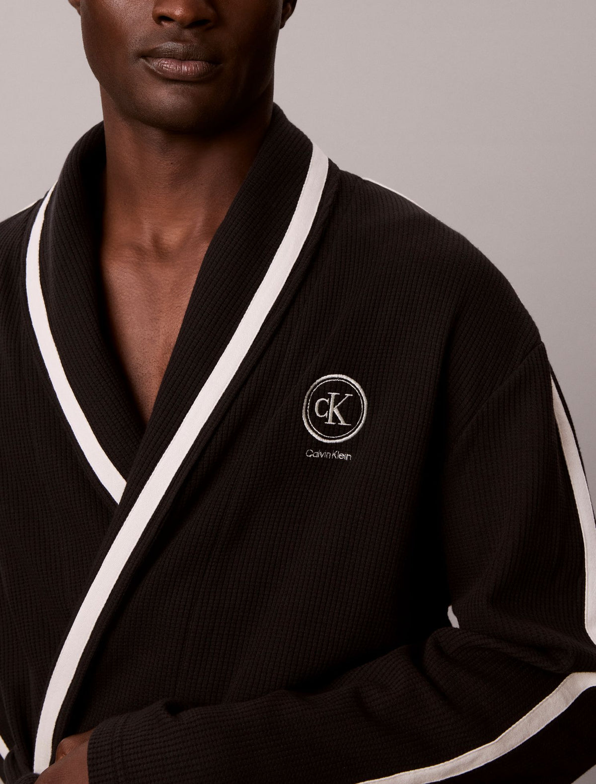 Calvin Klein Brushed Waffle Robe