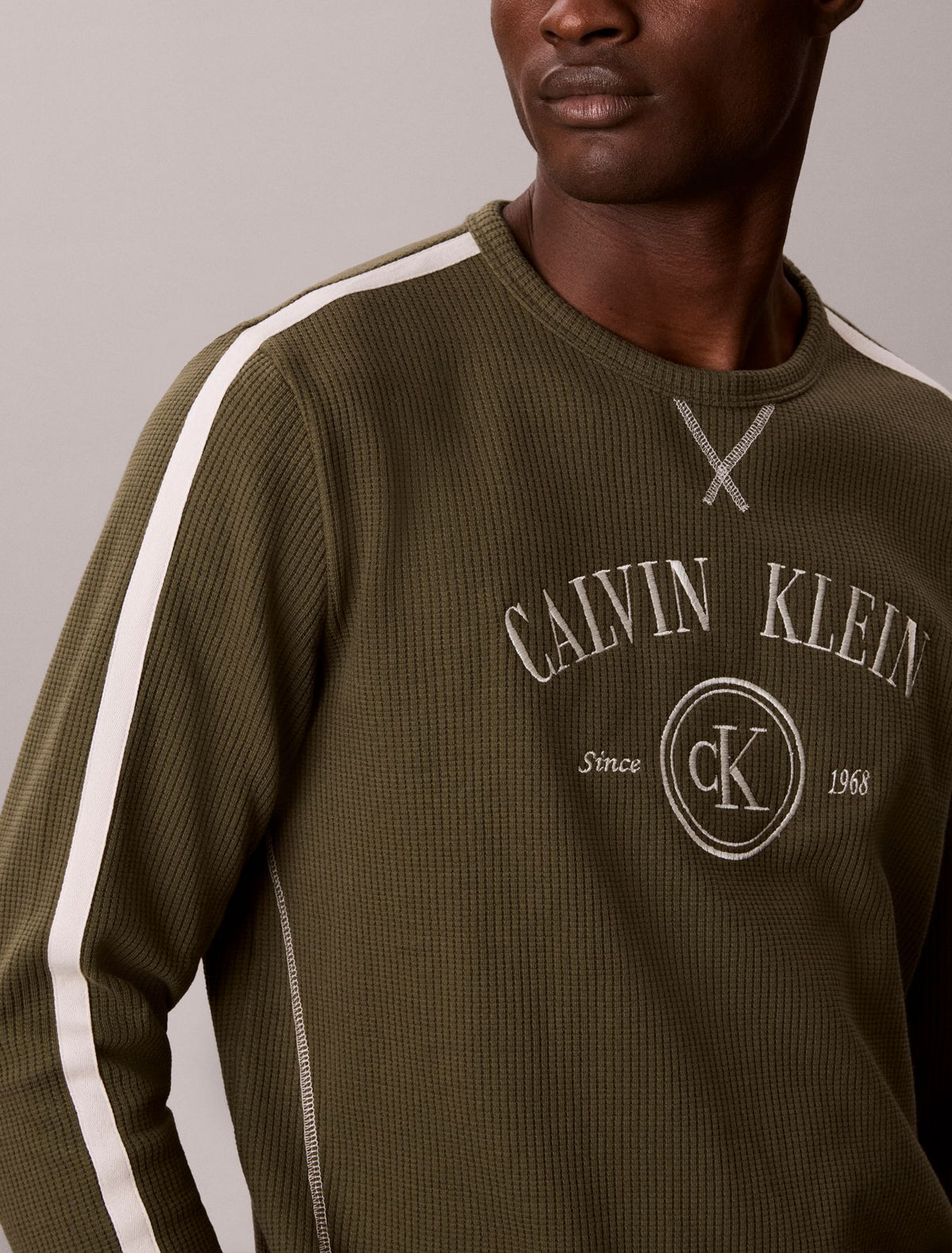 Calvin Klein Brushed Waffle Long Sleeve Sleep Tee