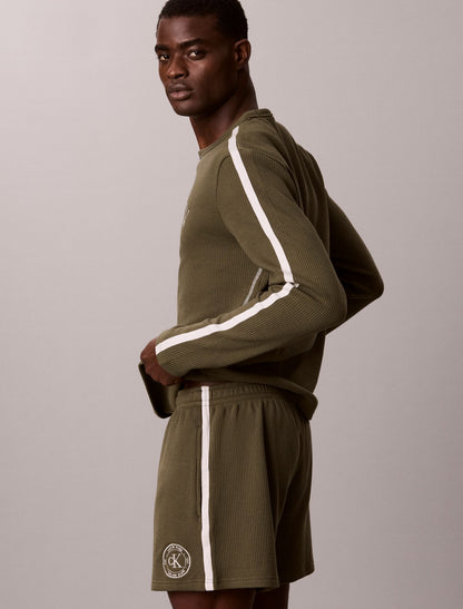 Calvin Klein Brushed Waffle Long Sleeve Sleep Tee