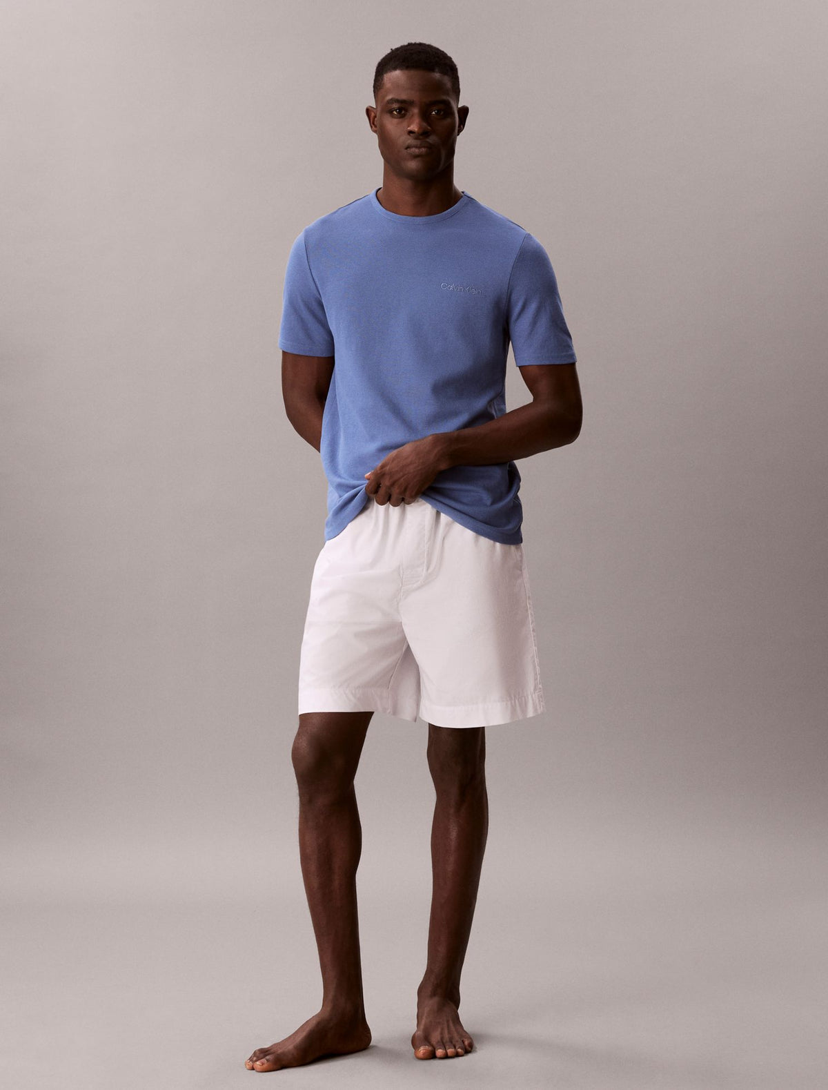 Calvin Klein Pique Crewneck Sleep T-Shirt