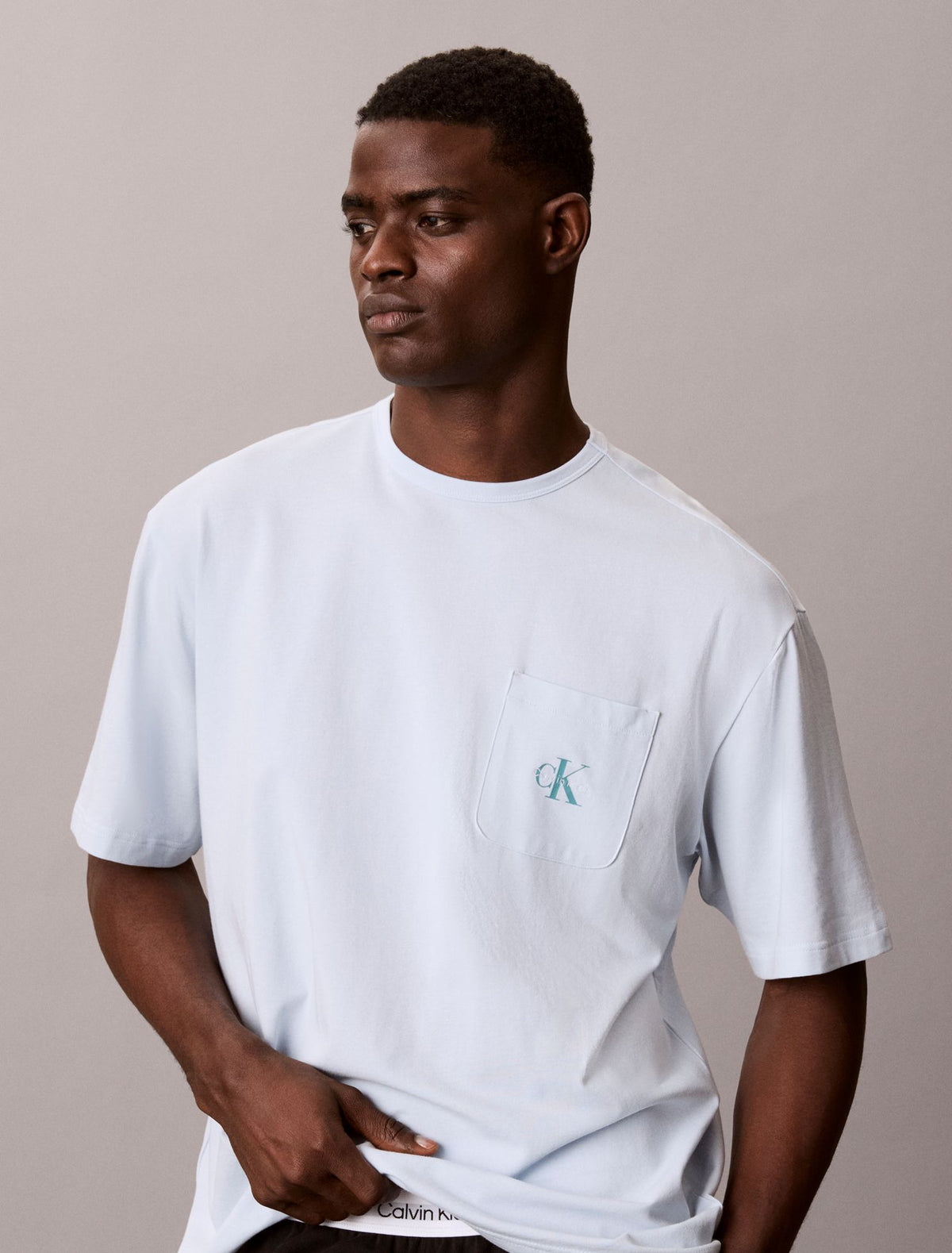 Calvin Klein Icon Cotton Stretch Monologo Sleep Tee