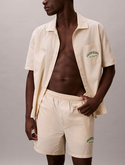 Calvin Klein Heritage Classic Cotton Poplin Sleep Shorts