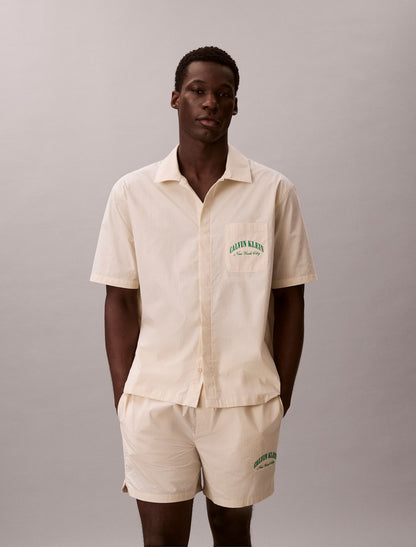 Calvin Klein Heritage Classic Cotton Poplin Sleep Shirt