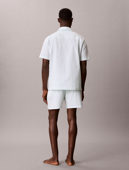 Calvin Klein Seersucker Relaxed Sleep Button-Down Shirt