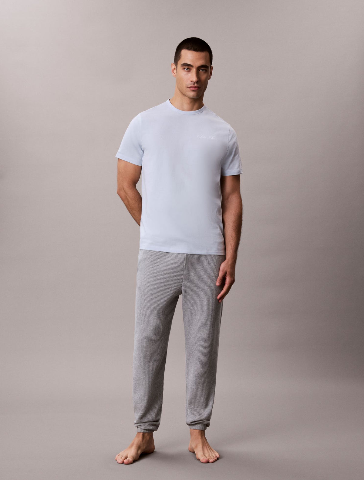 Calvin Klein Cotton Poplin Script Sleep Tee