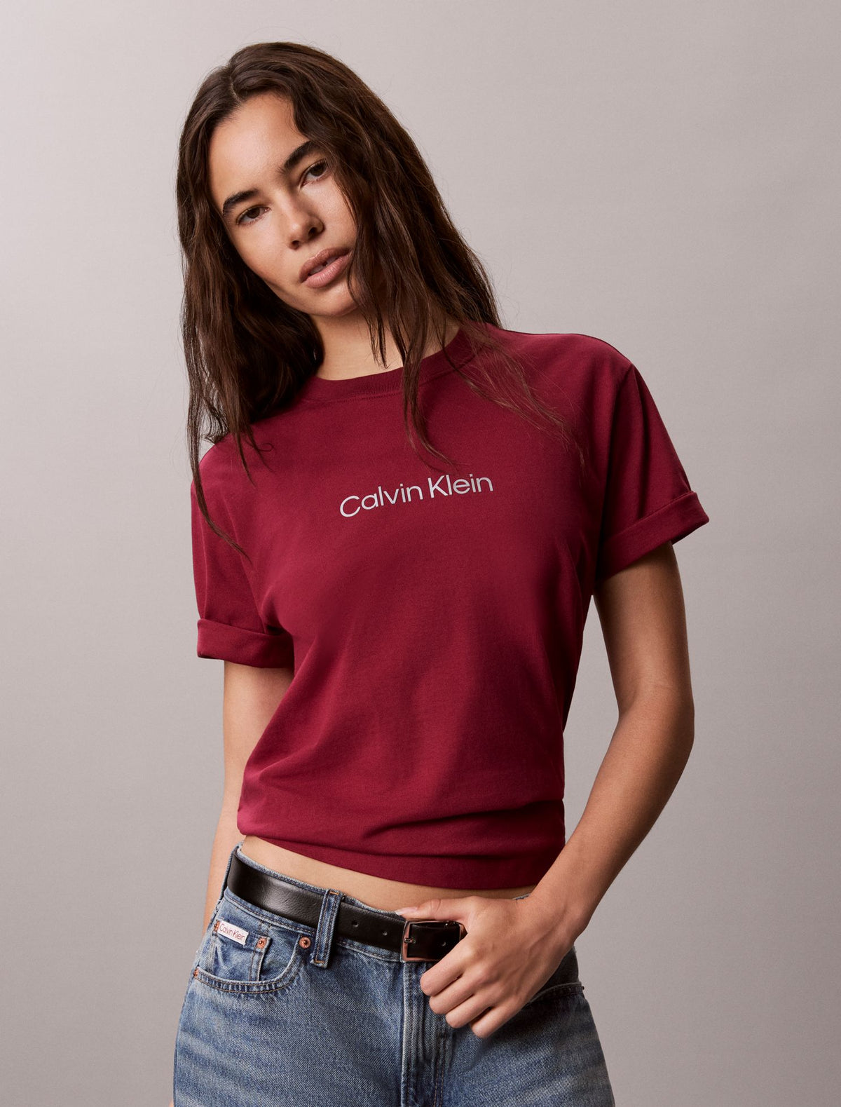 Calvin Klein Metallic Logo Boxy Tee