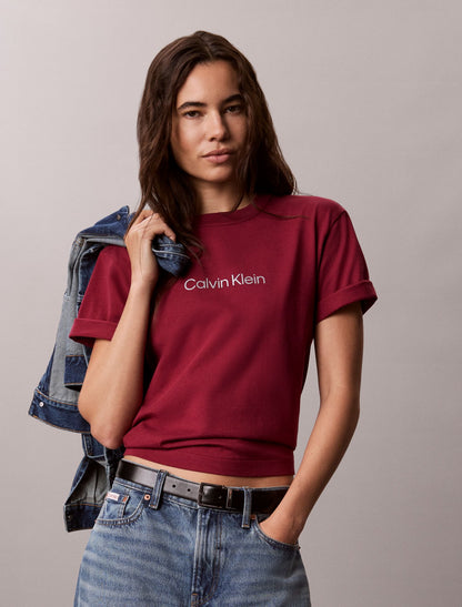 Calvin Klein Metallic Logo Boxy Tee