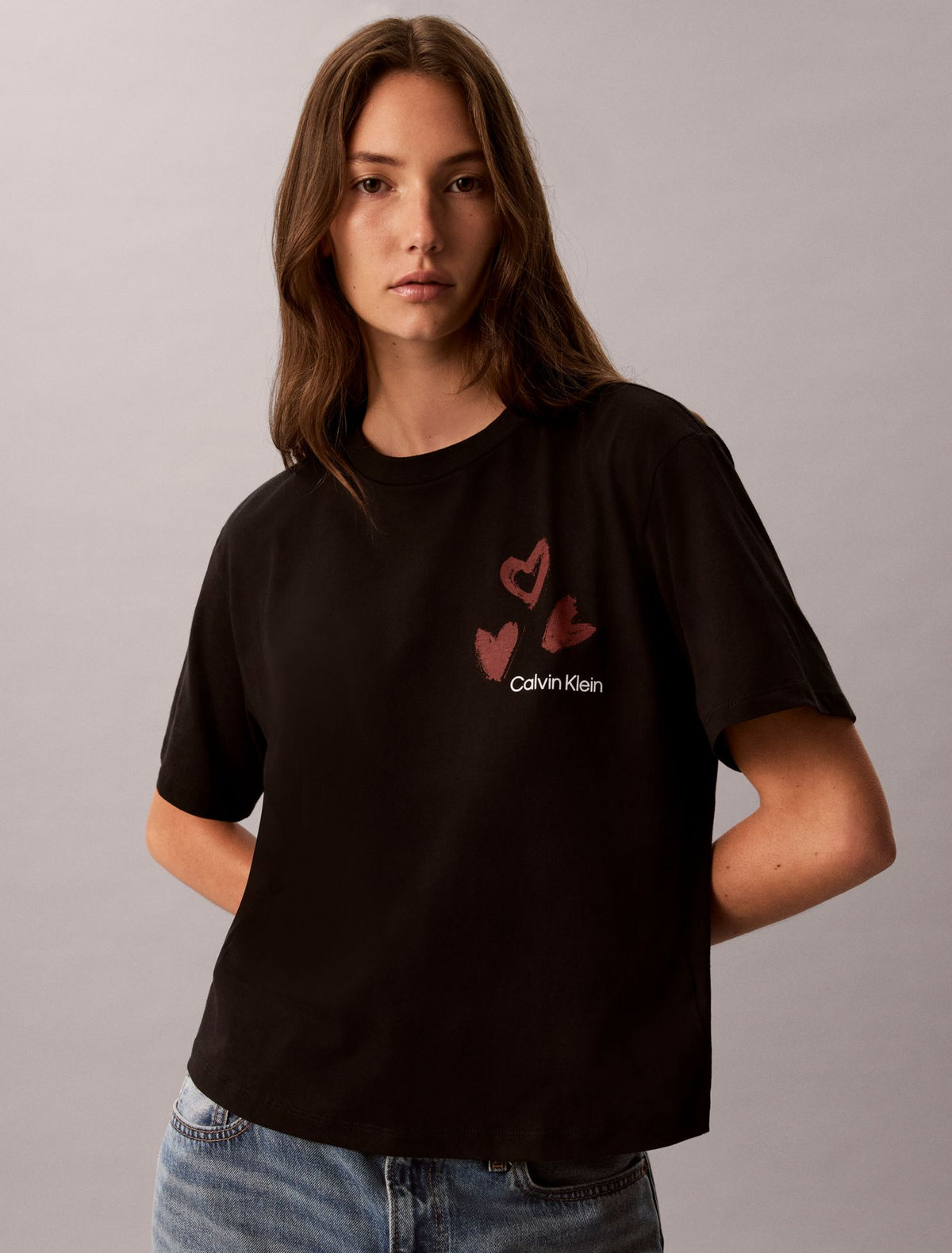 Calvin Klein Hearts Print Boxy Tee