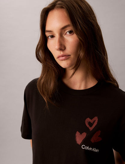 Calvin Klein Hearts Print Boxy Tee