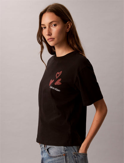 Calvin Klein Hearts Print Boxy Tee
