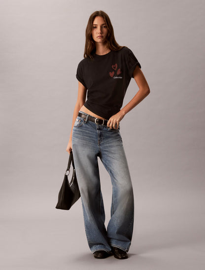 Calvin Klein Hearts Print Boxy Tee