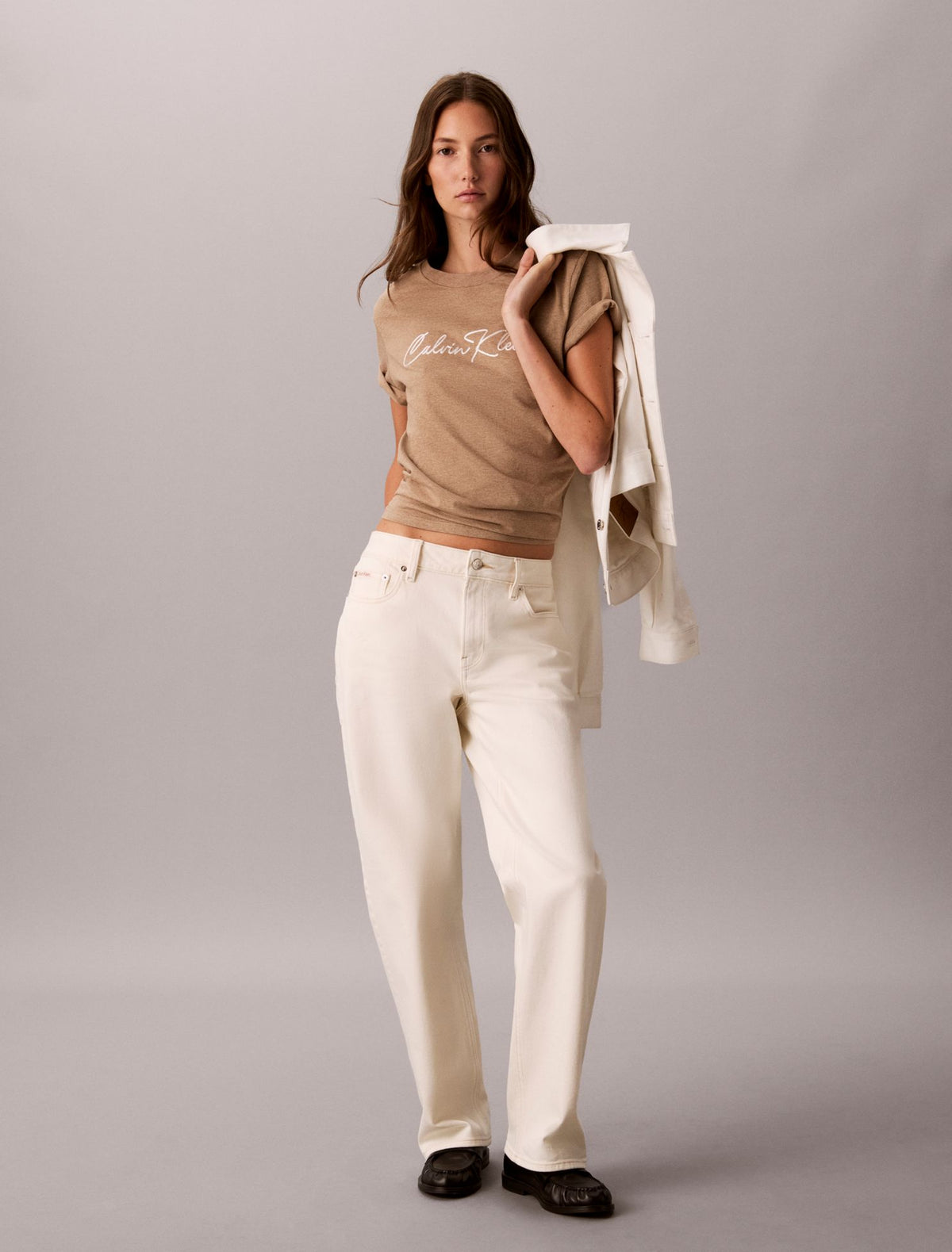 Calvin Klein Embroidered Script Logo Tee