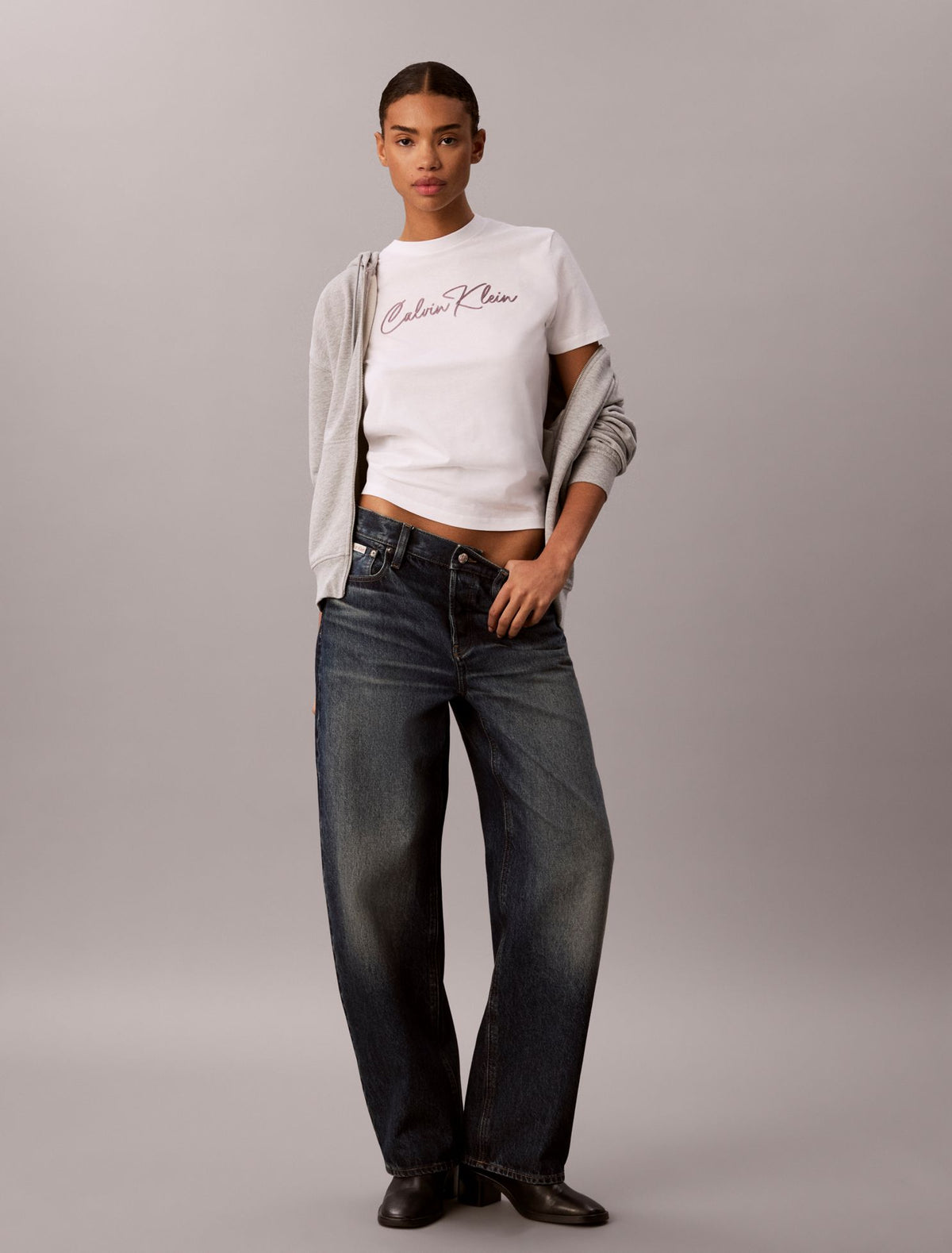 Calvin Klein Embroidered Script Logo Tee
