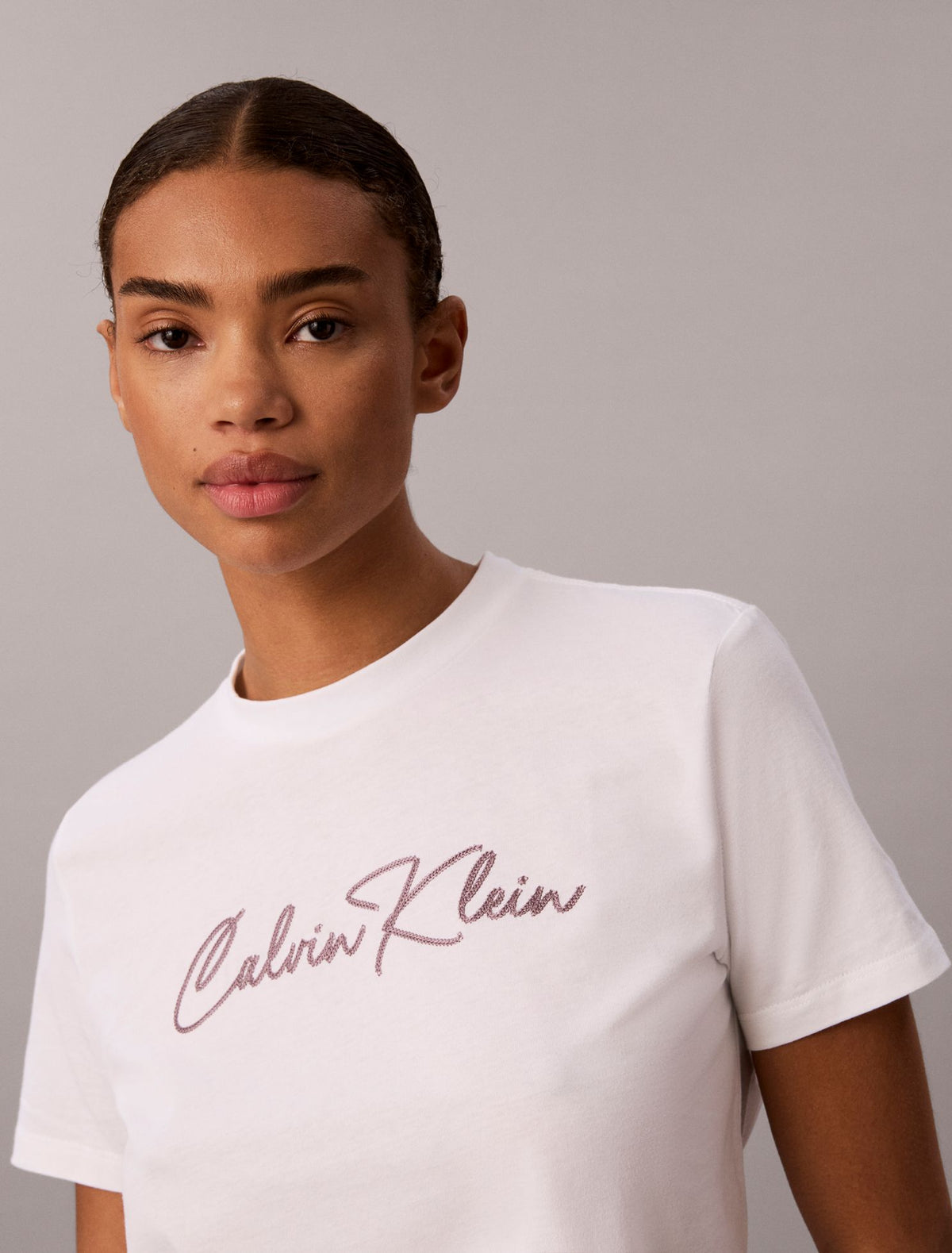 Calvin Klein Embroidered Script Logo Tee