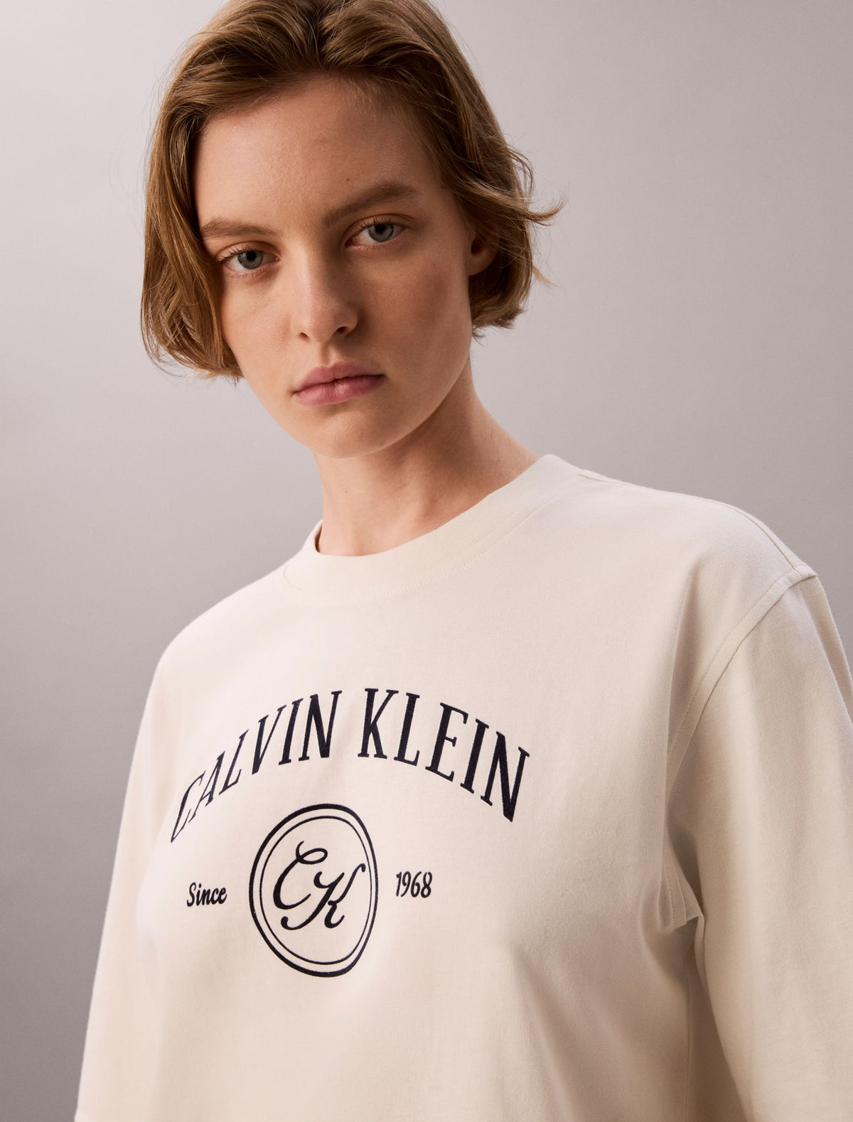 Calvin Klein Arch Varsity Logo Graphic Relaxed T-Shirt