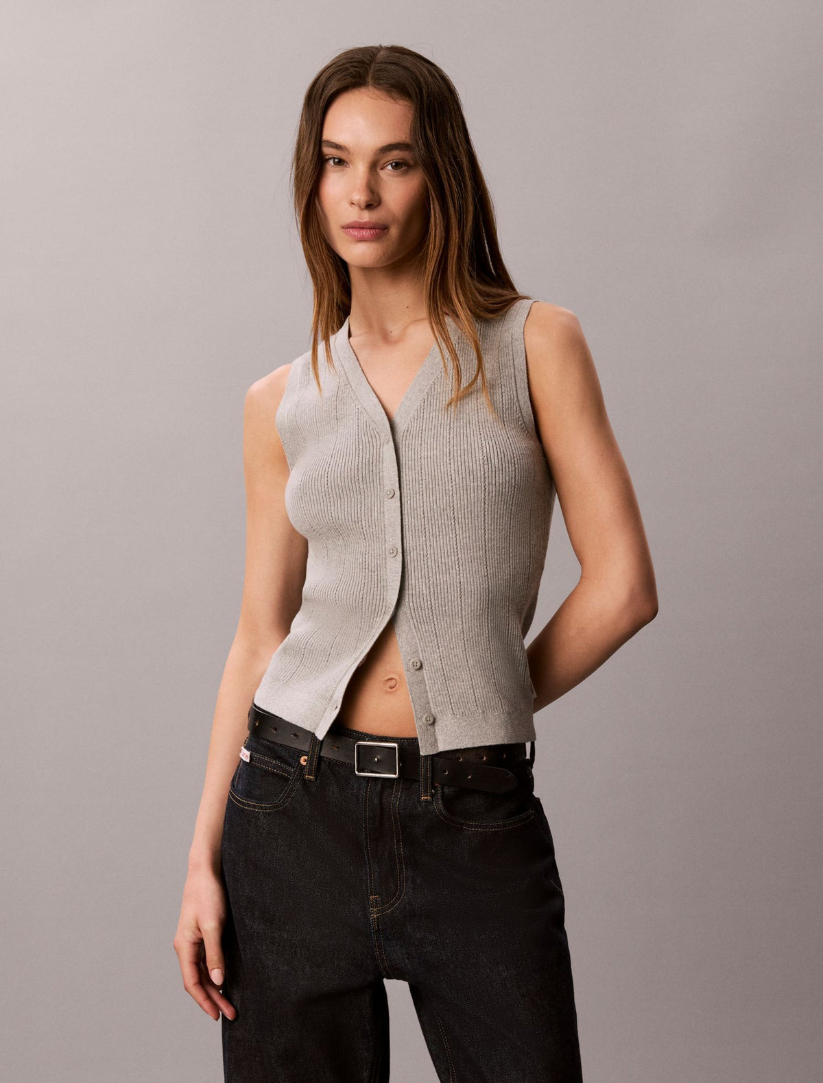 Calvin Klein Smooth Cotton Rib Tank Top