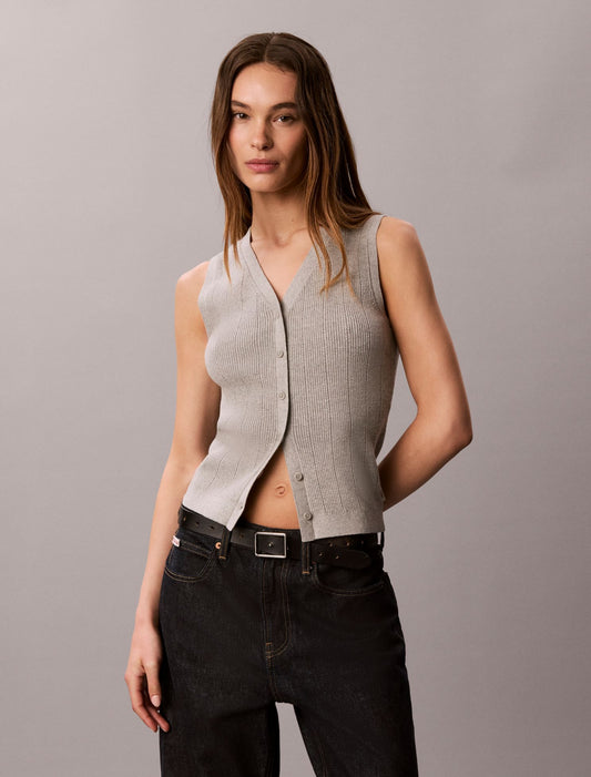 Calvin Klein Smooth Cotton Rib Tank Top