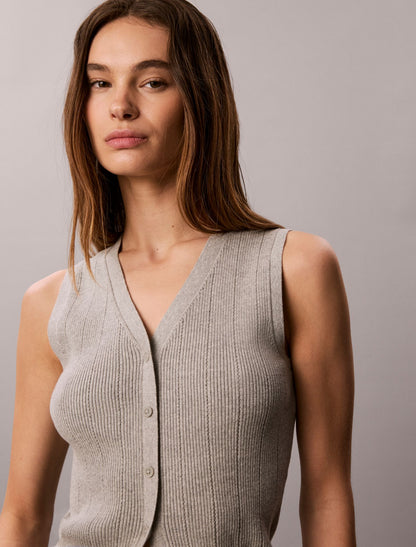 Calvin Klein Smooth Cotton Rib Tank Top