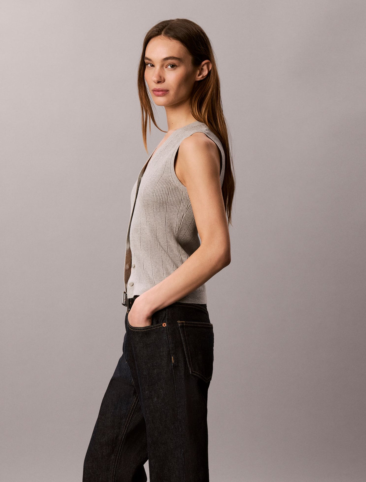 Calvin Klein Smooth Cotton Rib Tank Top