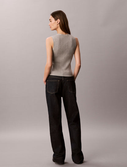 Calvin Klein Smooth Cotton Rib Tank Top