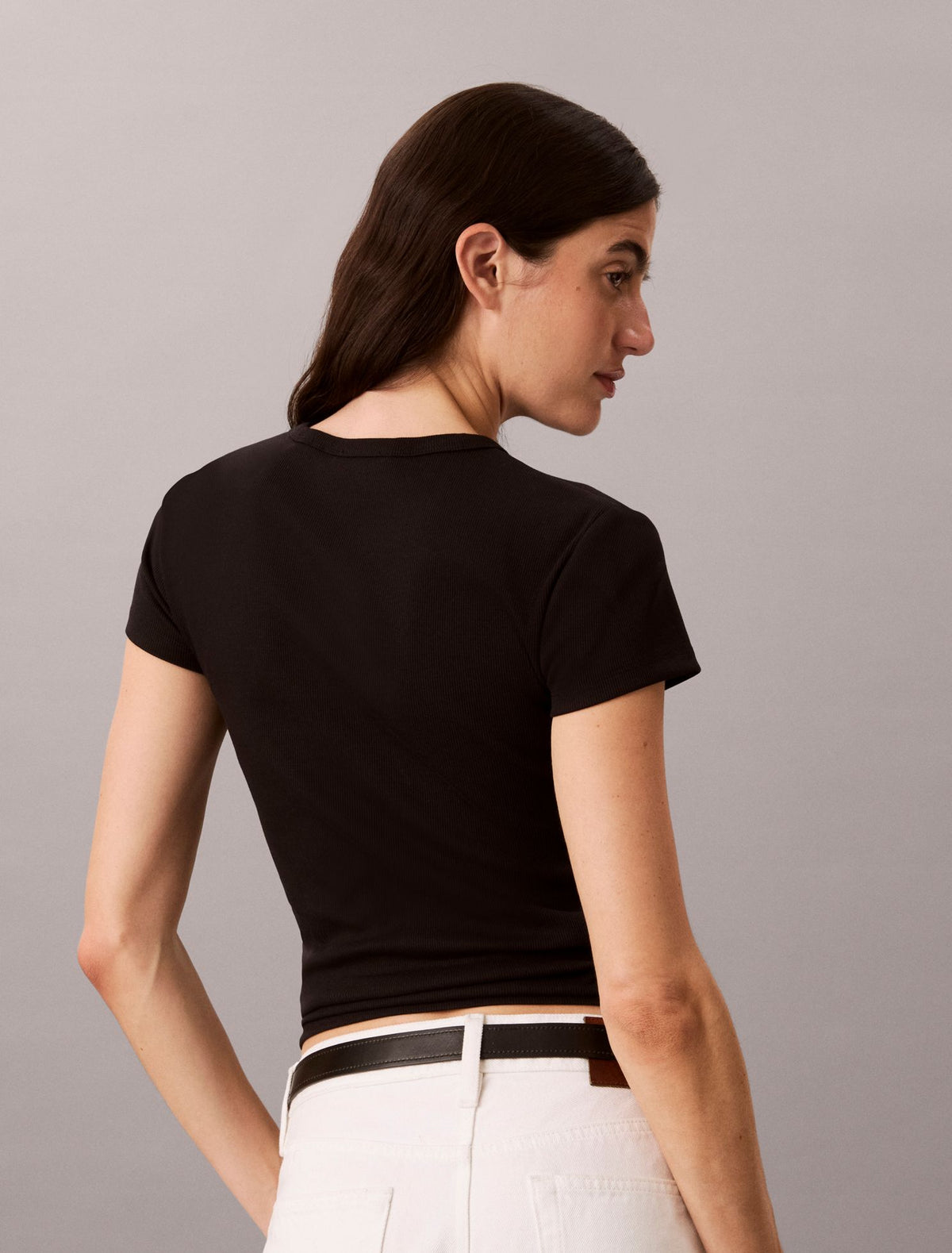 Calvin Klein Woven Monologo Rib Tee