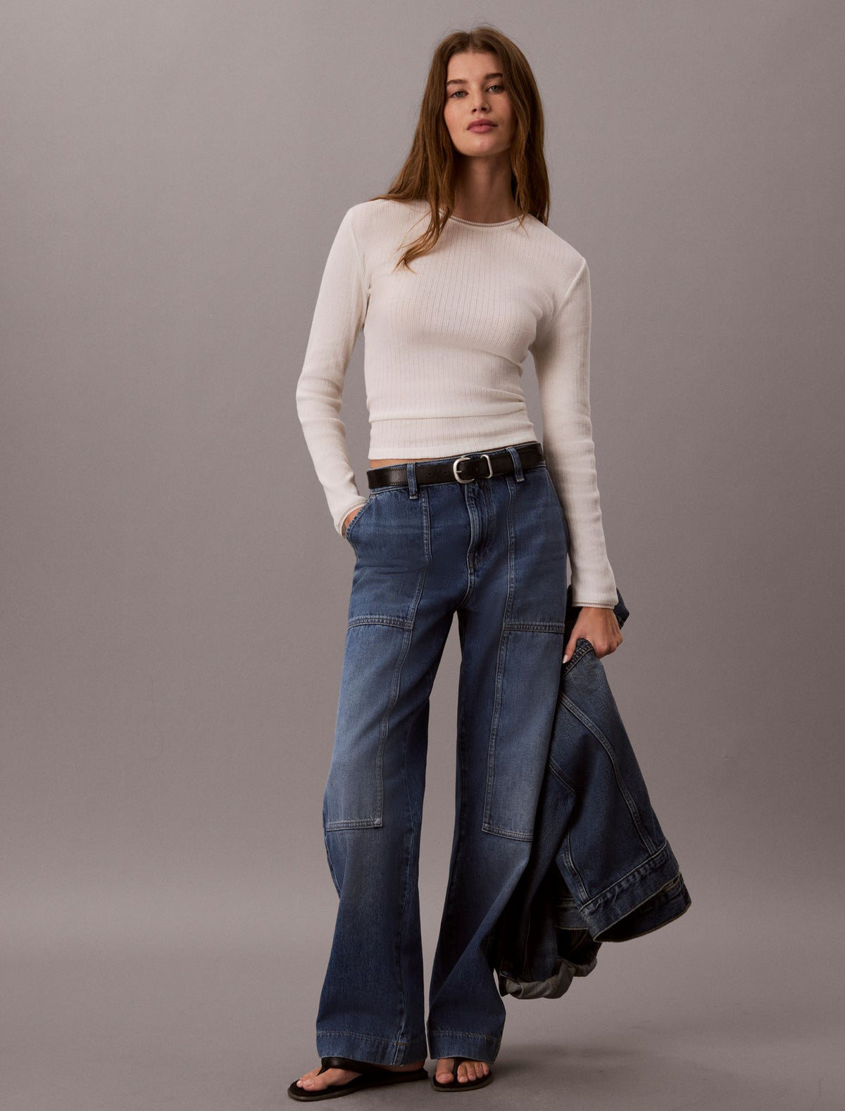 Calvin Klein Pointelle Knit Slim Tee