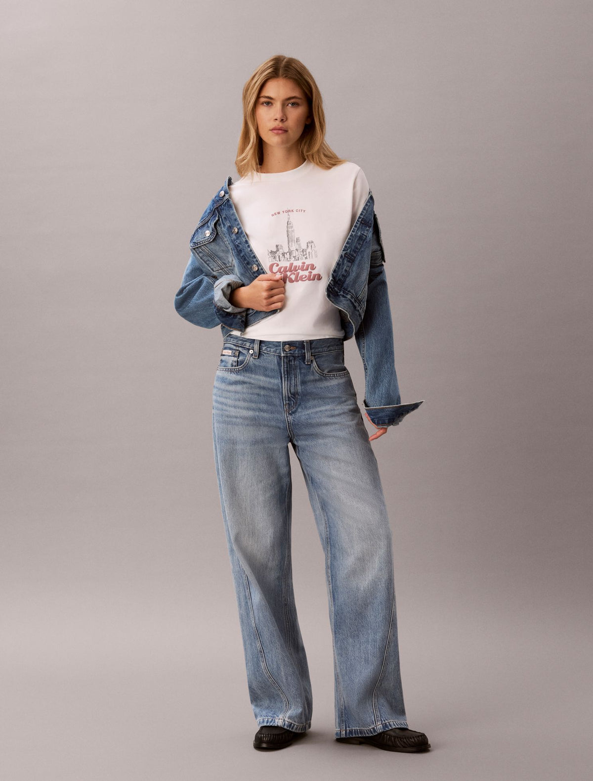 Calvin Klein Slim Cityscape Embossed Logo Tee
