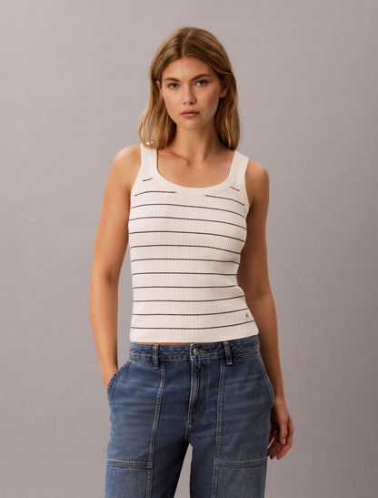 Calvin Klein Tech Knit Striped Tank Top