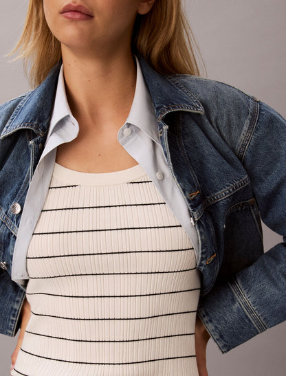 Calvin Klein Tech Knit Striped Tank Top