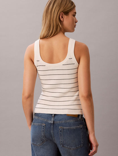 Calvin Klein Tech Knit Striped Tank Top