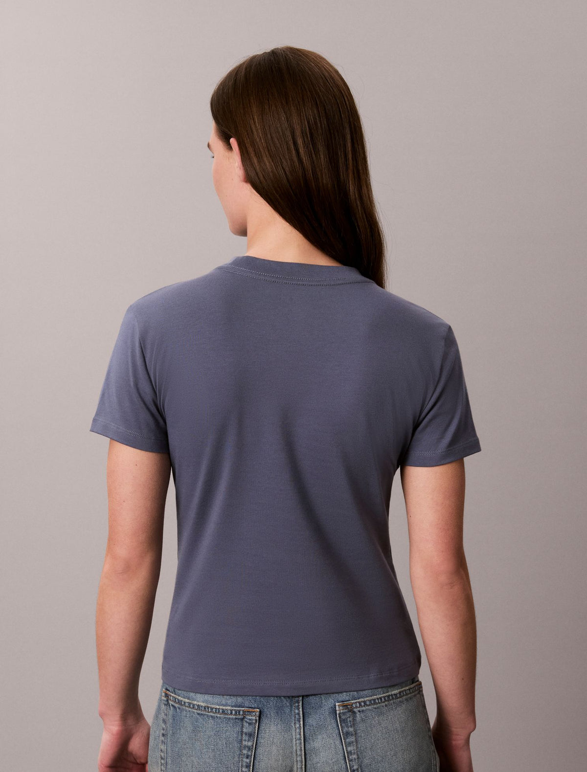 Calvin Klein Slim Glitter Monogram Logo Tee