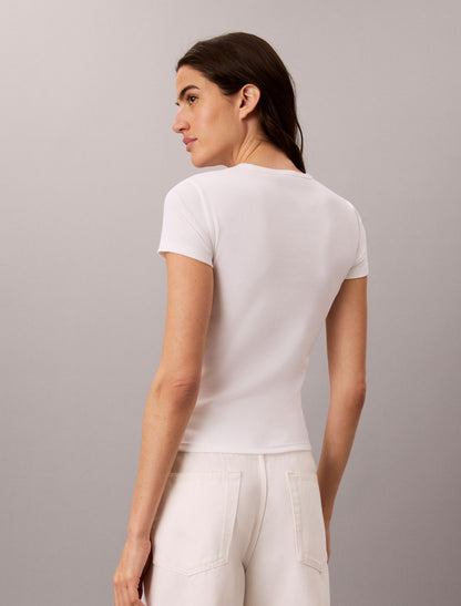 Calvin Klein Contour Rib Logo Graphic Slim T-Shirt