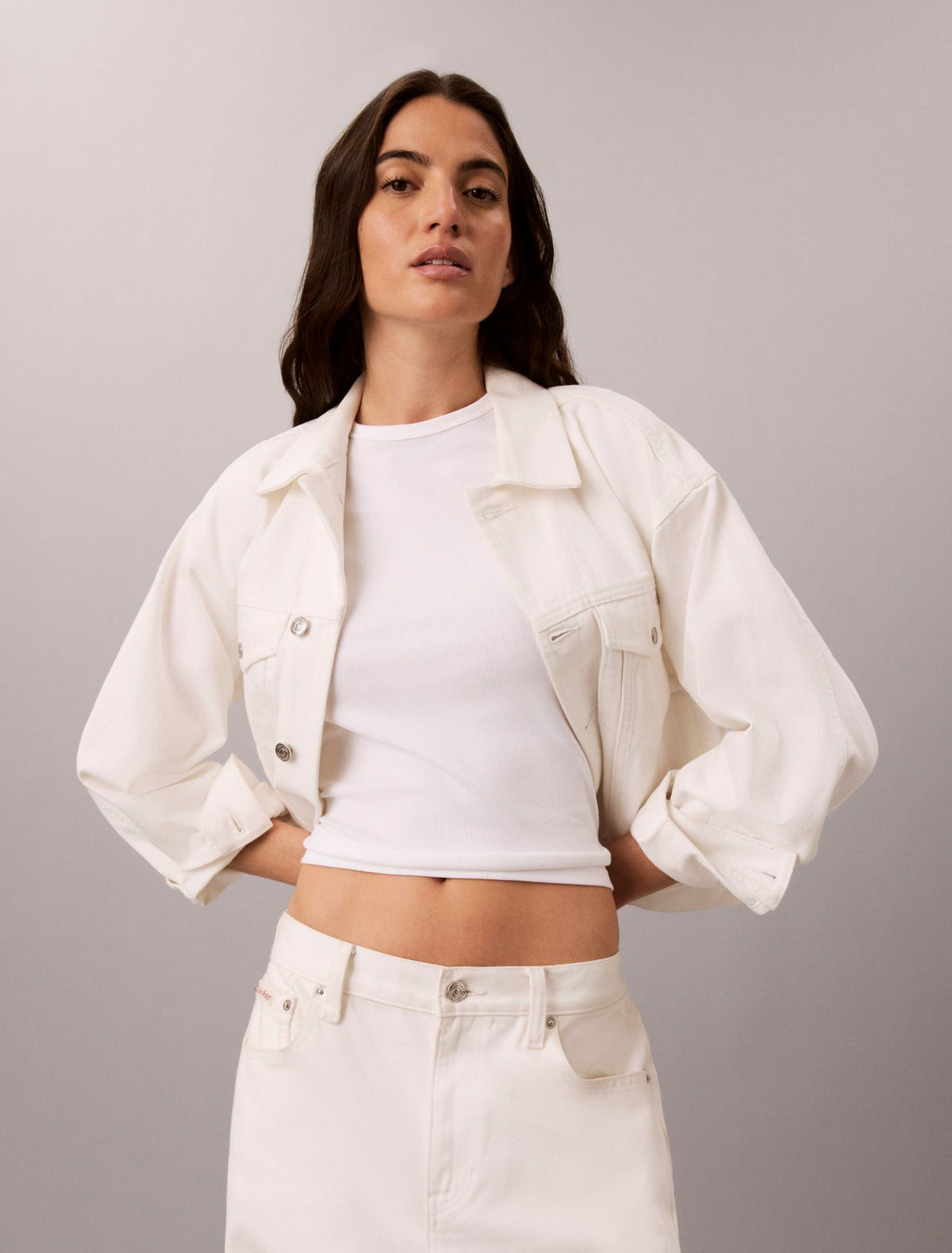 Calvin Klein Contour Rib Logo Graphic Slim T-Shirt