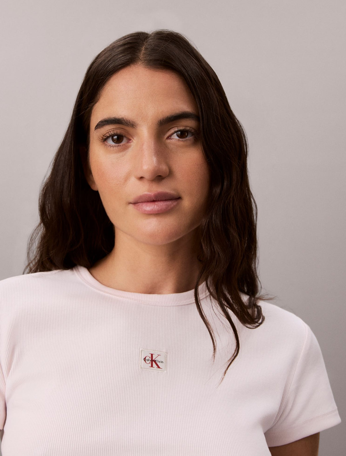 Calvin Klein Woven Monologo Rib Tee