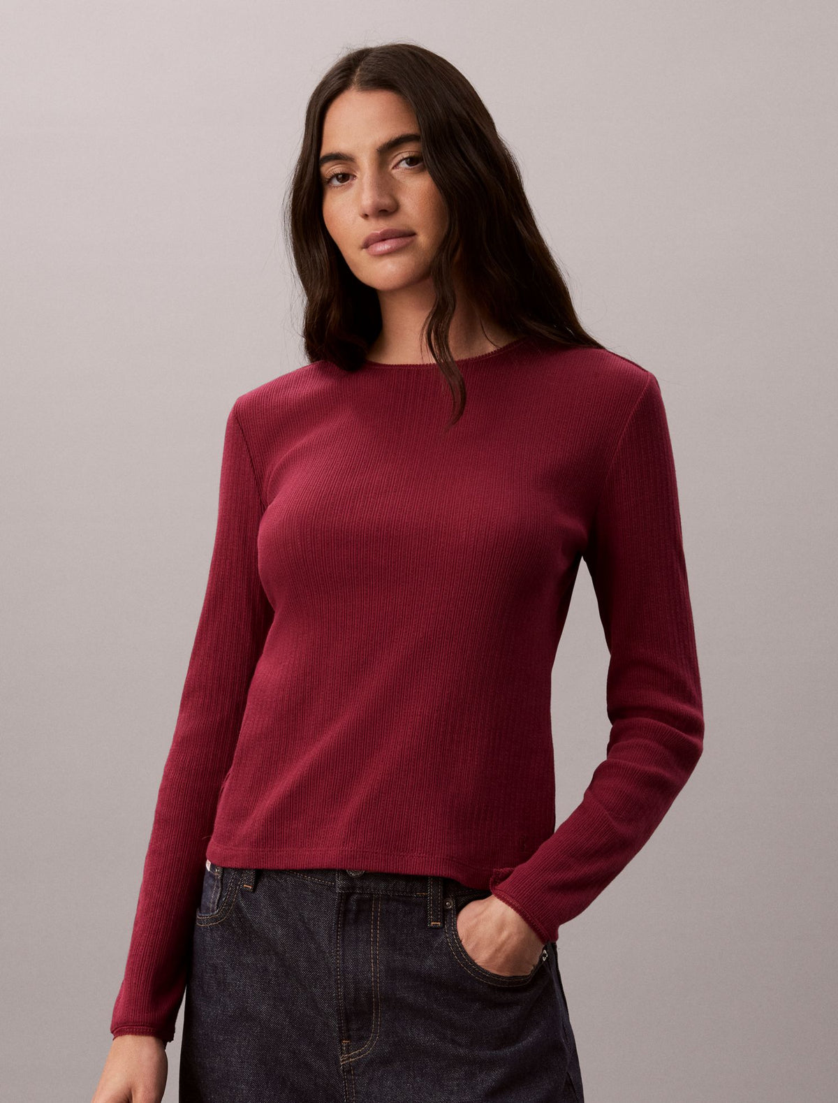 Calvin Klein Pointelle Knit Slim Tee
