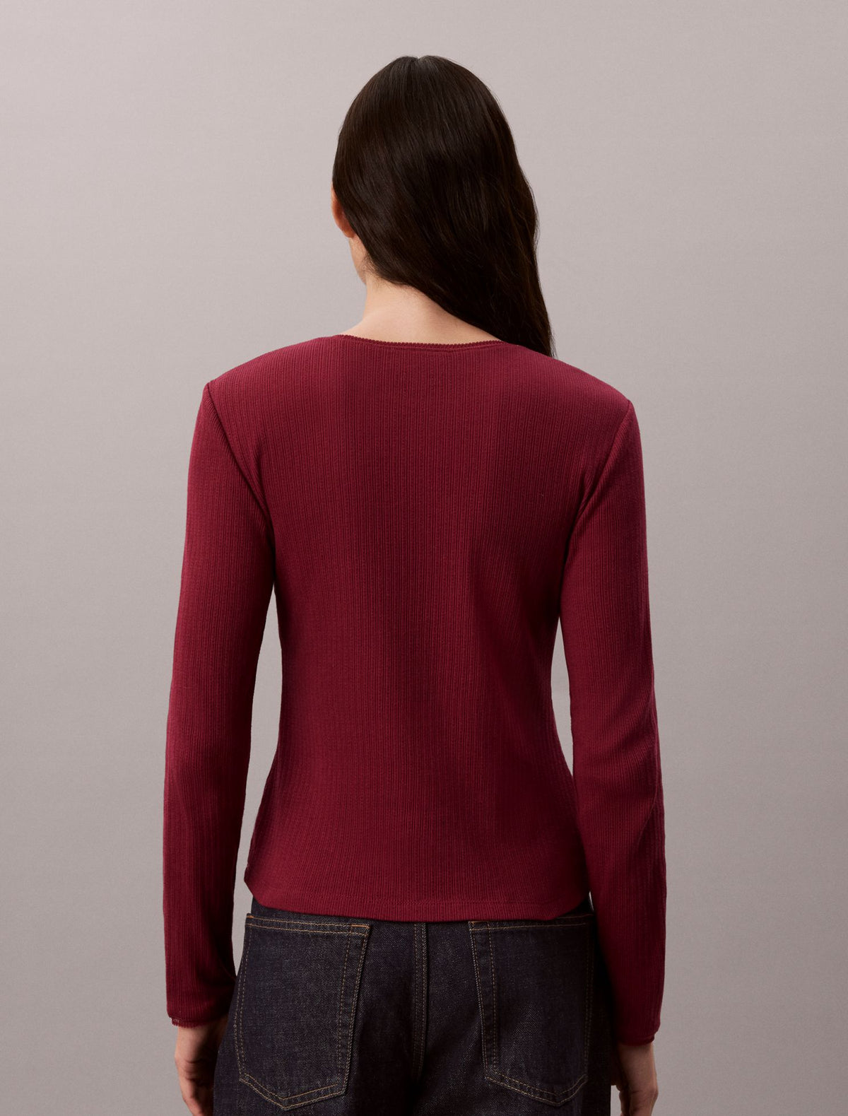 Calvin Klein Pointelle Knit Slim Tee
