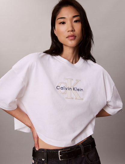 Calvin Klein Denim Monologo Boxy T-Shirt