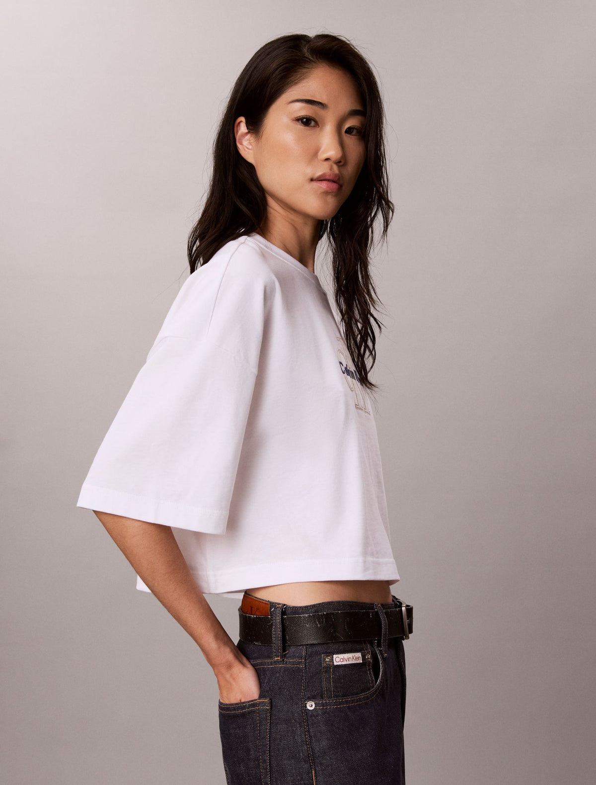Calvin Klein Denim Monologo Boxy T-Shirt