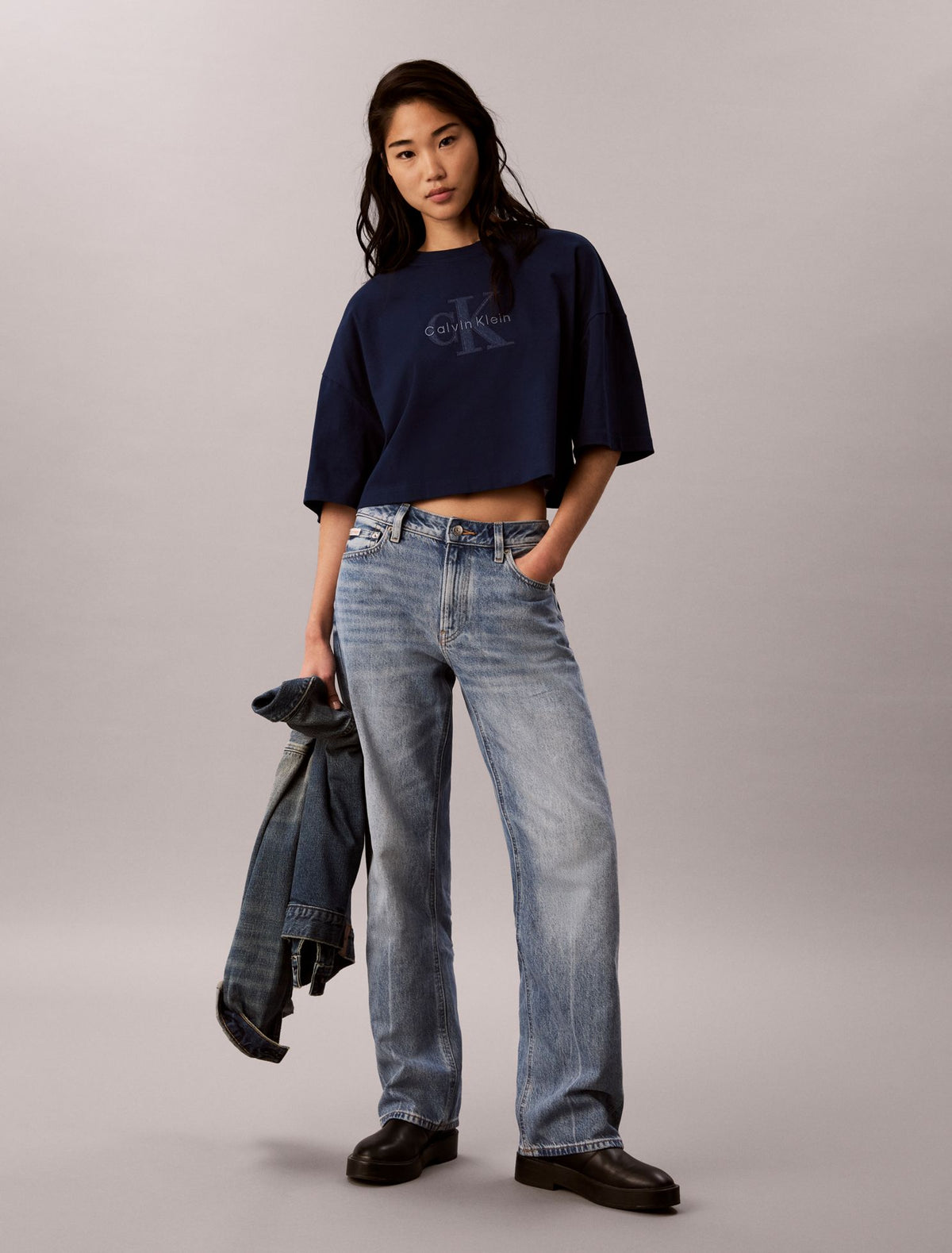 Calvin Klein Denim Monologo Boxy T-Shirt