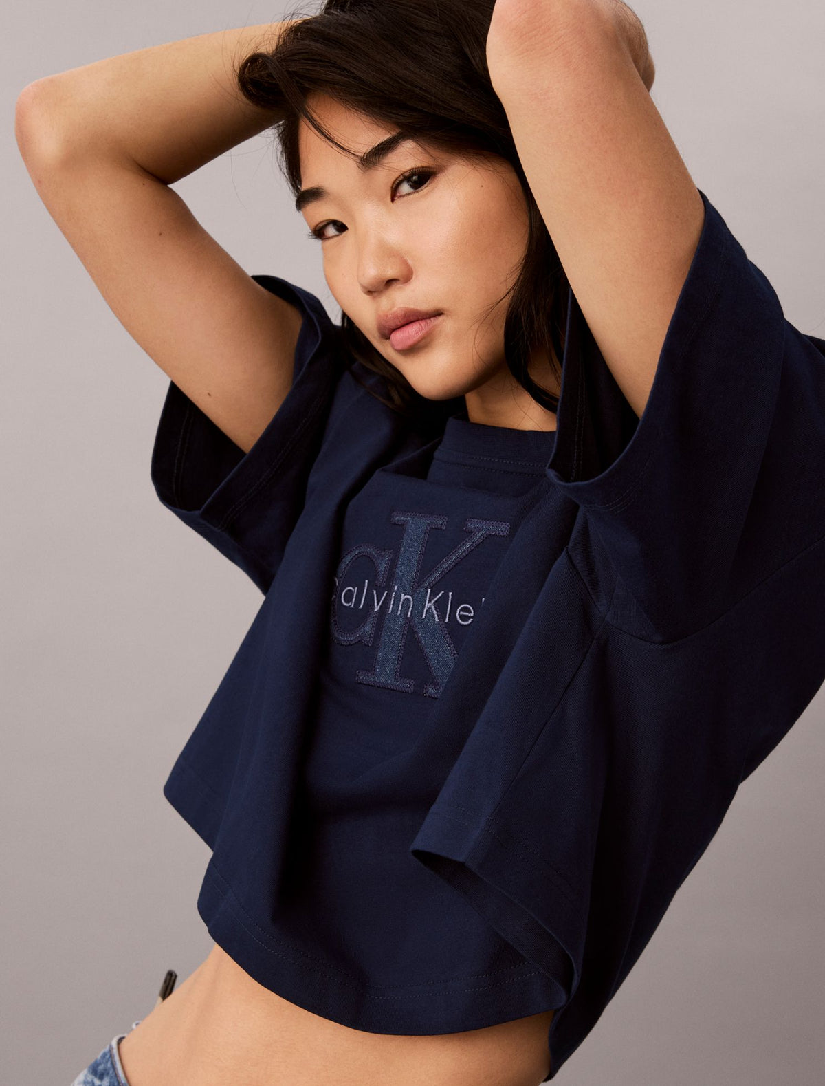 Calvin Klein Denim Monologo Boxy T-Shirt