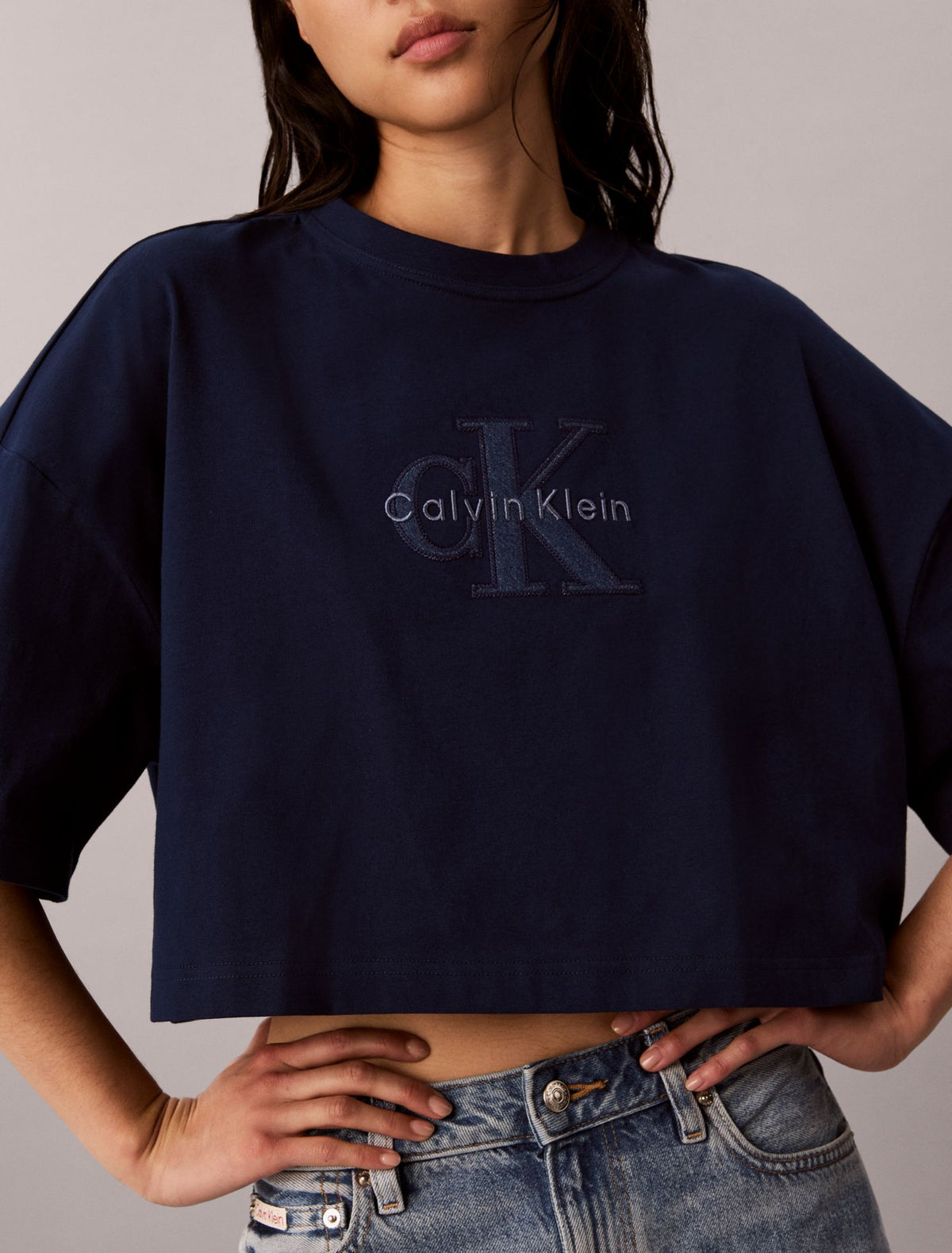 Calvin Klein Denim Monologo Boxy T-Shirt