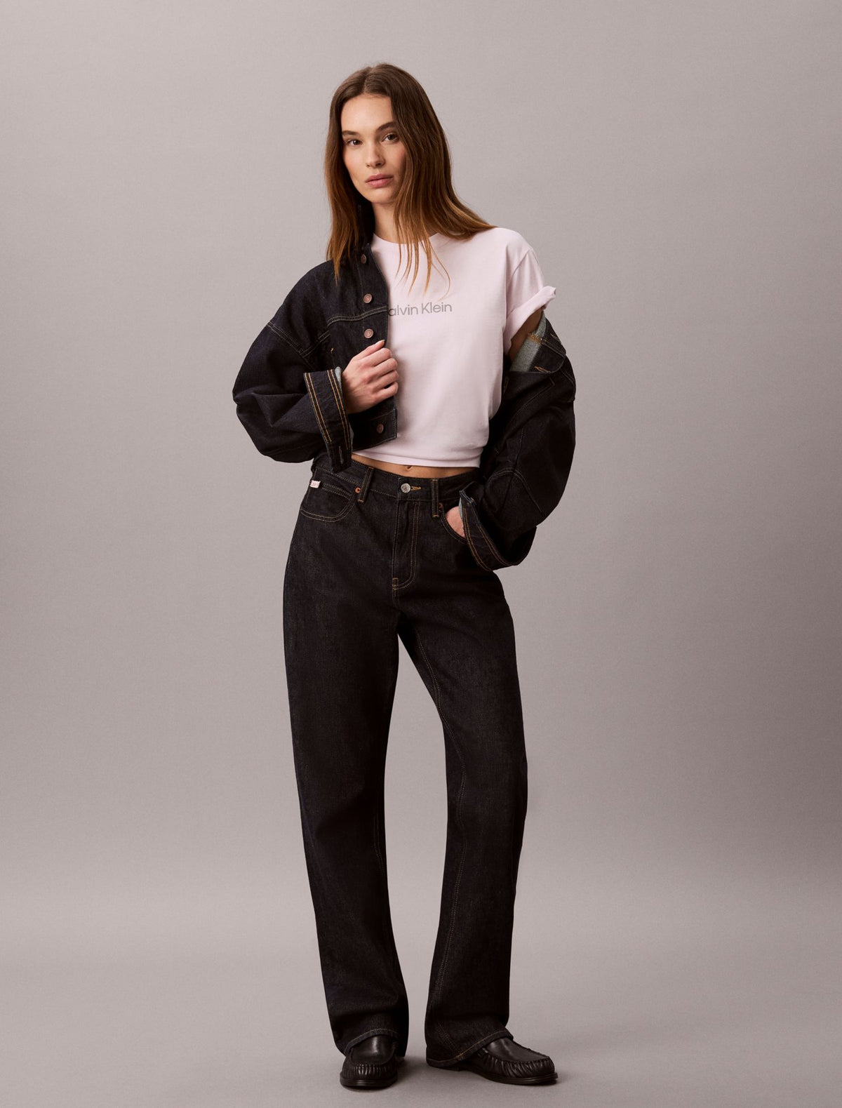 Calvin Klein Metallic Logo Boxy Tee