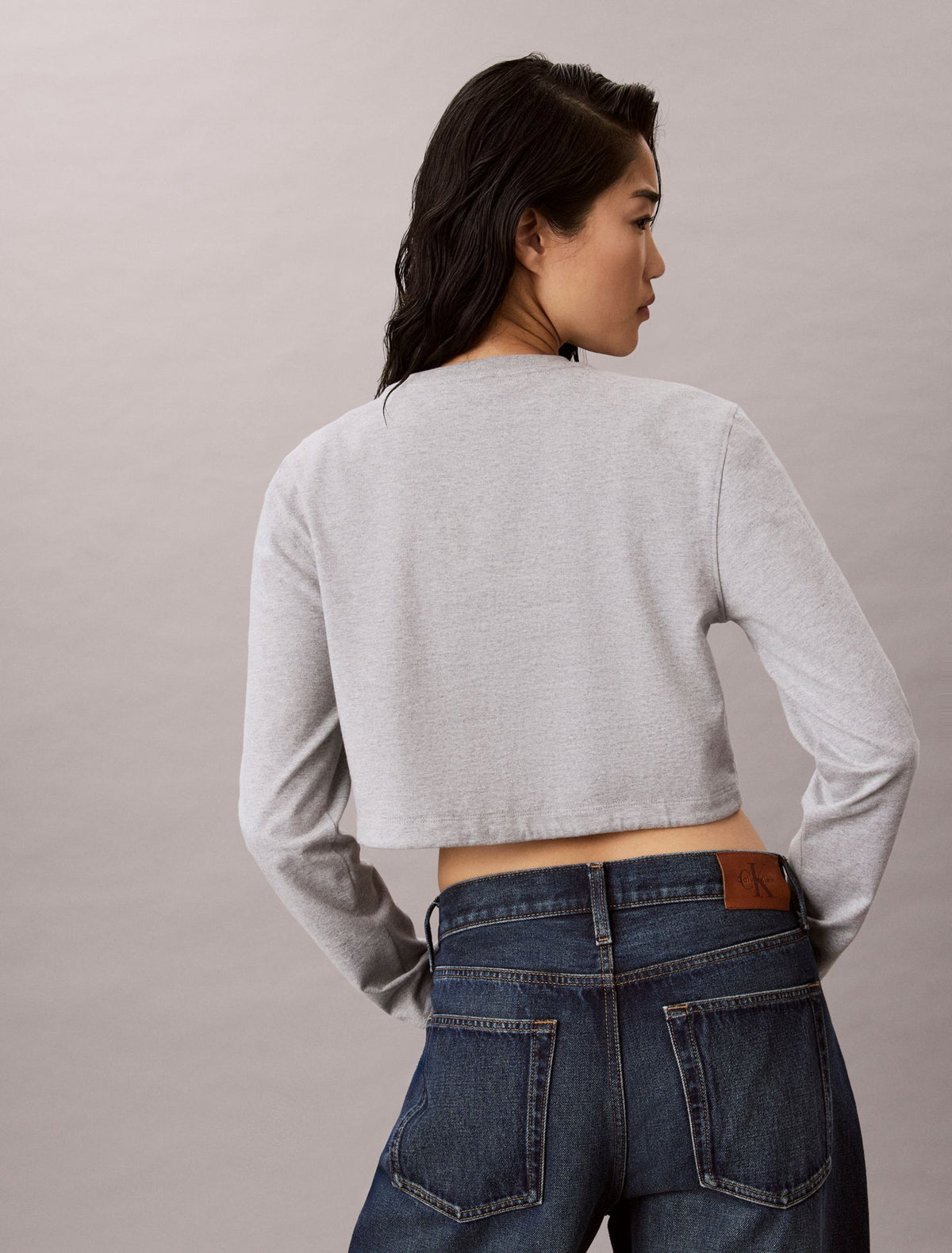 Calvin Klein Monologo Cropped Drawstring Tee