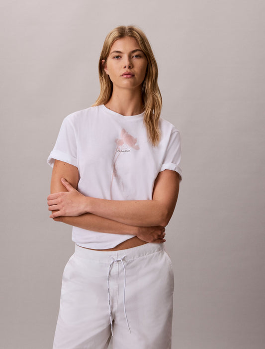 Calvin Klein Floral Logo Graphic Boxy T-Shirt