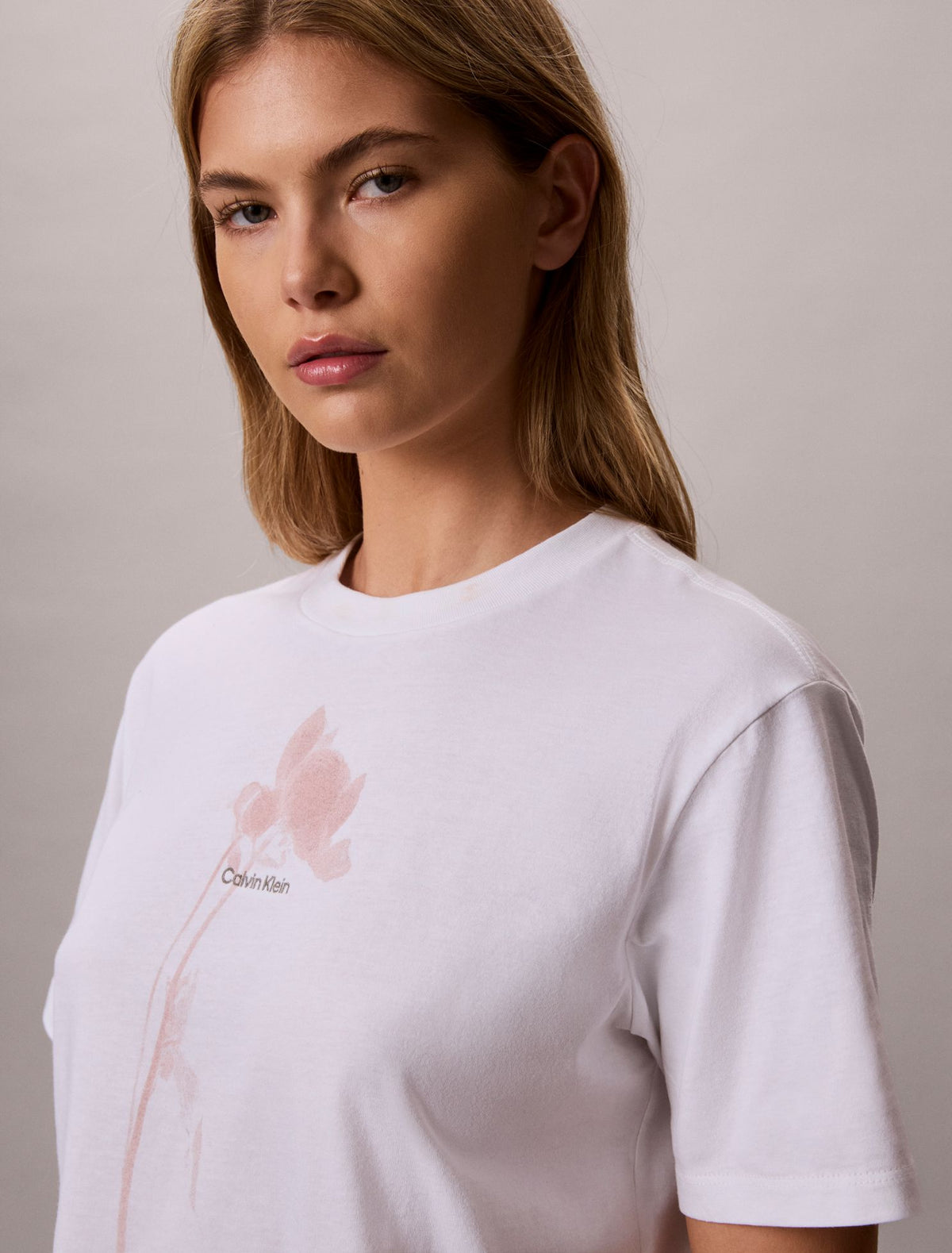 Calvin Klein Floral Logo Graphic Boxy T-Shirt