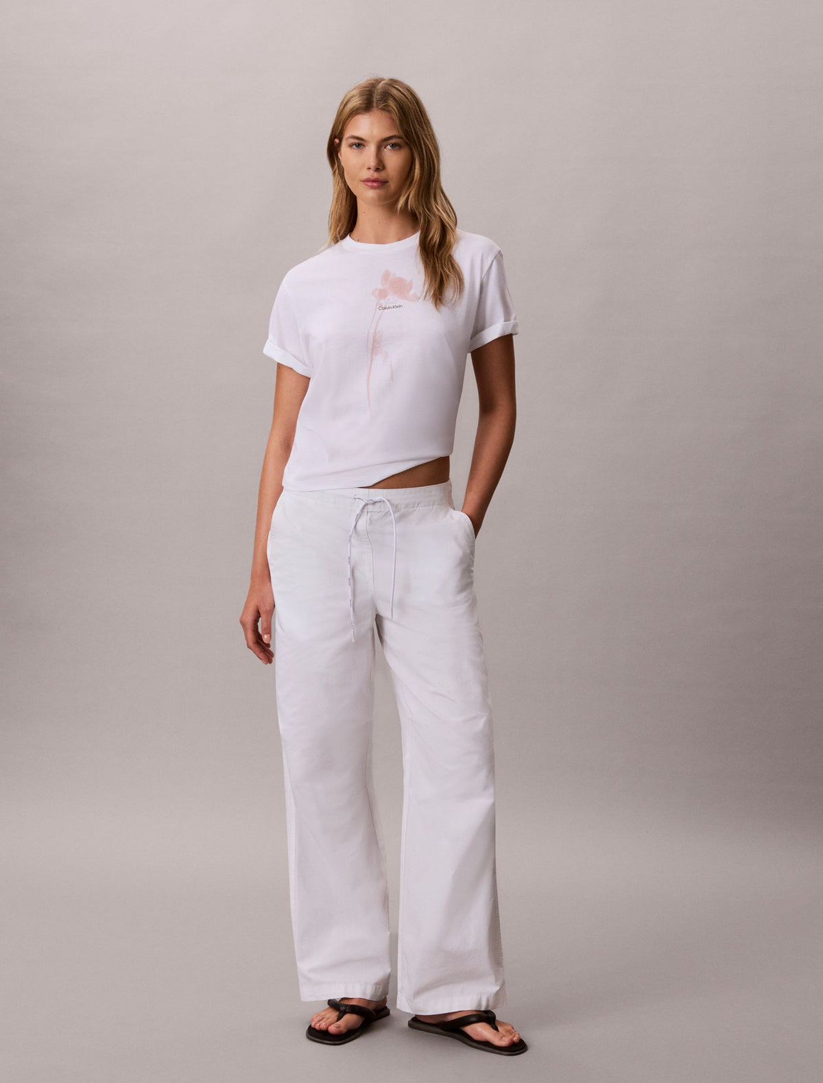 Calvin Klein Floral Logo Graphic Boxy T-Shirt