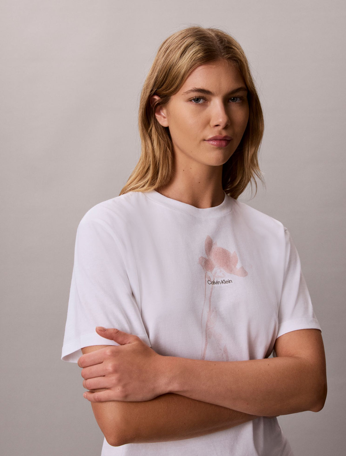 Calvin Klein Floral Logo Graphic Boxy T-Shirt