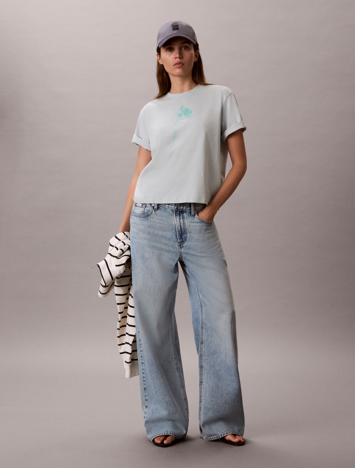 Calvin Klein Floral Logo Graphic Boxy T-Shirt