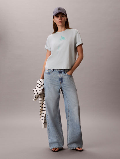 Calvin Klein Floral Logo Graphic Boxy T-Shirt