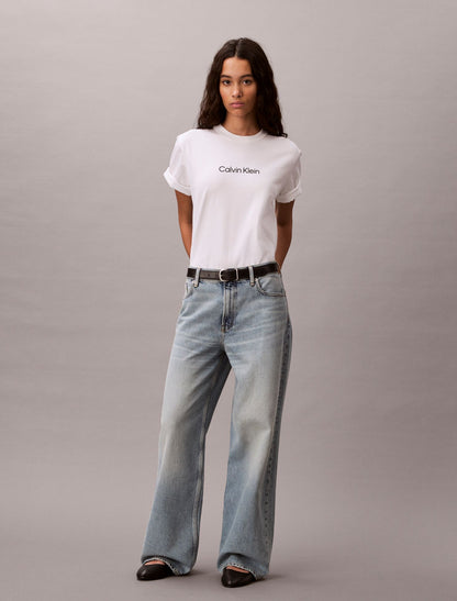Calvin Klein Standard Logo Boxy Fit Crewneck T-Shirt